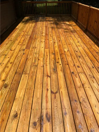 After Deck Cleaning & Staining Image